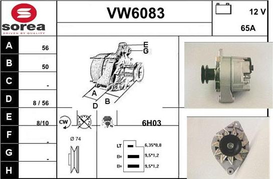 Sera VW6083 - Alternatore autozon.pro