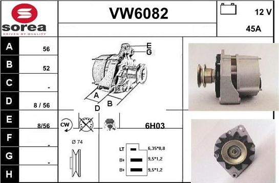 Sera VW6082 - Alternatore autozon.pro