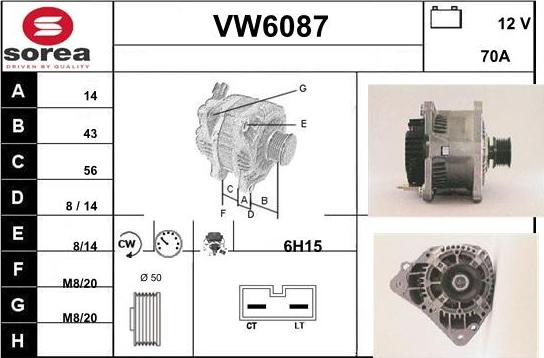 Sera VW6087 - Alternatore autozon.pro