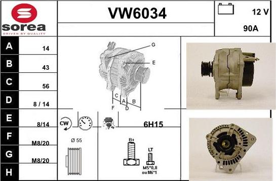 Sera VW6034 - Alternatore autozon.pro