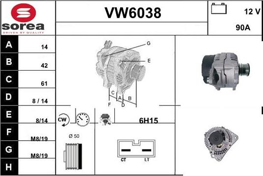 Sera VW6038 - Alternatore autozon.pro