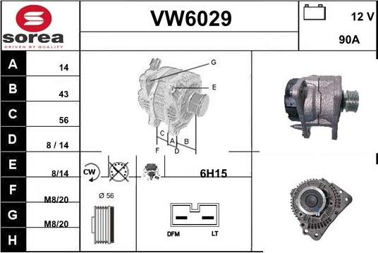 Sera VW6029 - Alternatore autozon.pro