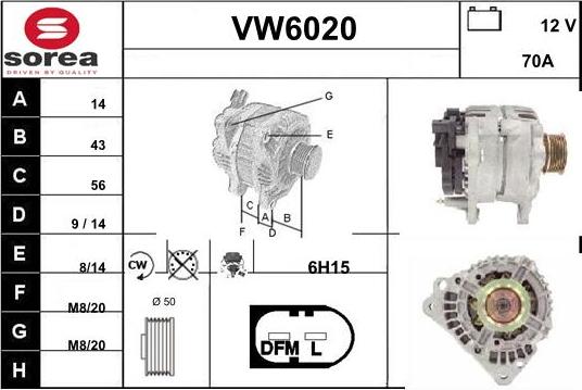 Sera VW6020 - Alternatore autozon.pro