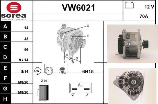 Sera VW6021 - Alternatore autozon.pro