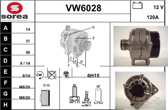 Sera VW6028 - Alternatore autozon.pro