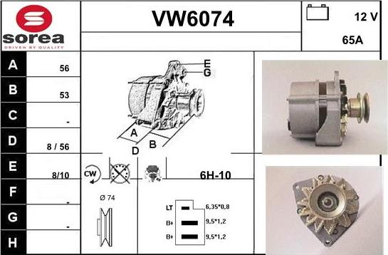 Sera VW6074 - Alternatore autozon.pro