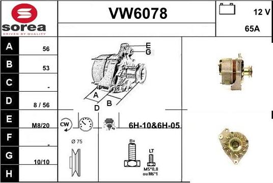 Sera VW6078 - Alternatore autozon.pro