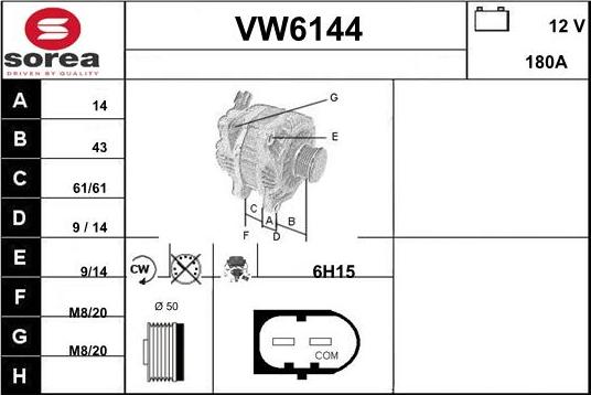 Sera VW6144 - Alternatore autozon.pro