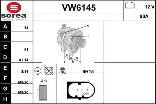 Sera VW6145 - Alternatore autozon.pro