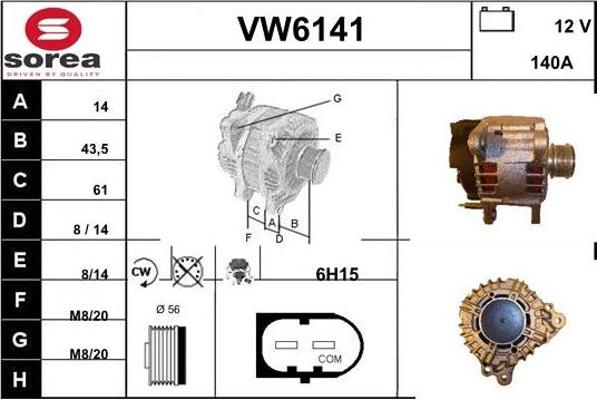 Sera VW6141 - Alternatore autozon.pro