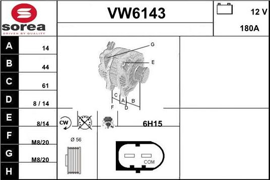 Sera VW6143 - Alternatore autozon.pro