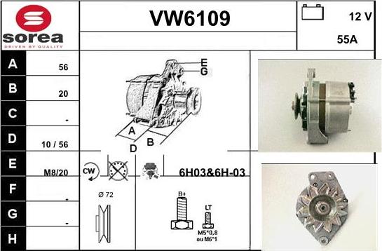 Sera VW6109 - Alternatore autozon.pro