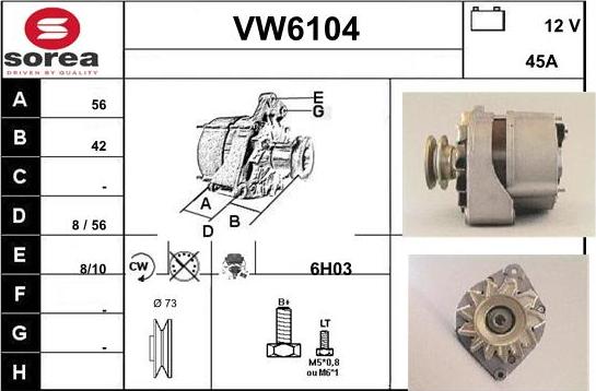 Sera VW6104 - Alternatore autozon.pro