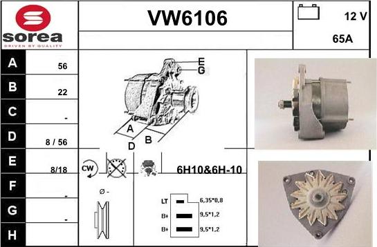 Sera VW6106 - Alternatore autozon.pro