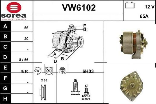 Sera VW6102 - Alternatore autozon.pro