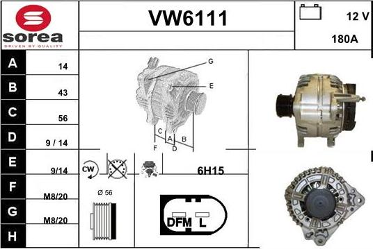 Sera VW6111 - Alternatore autozon.pro