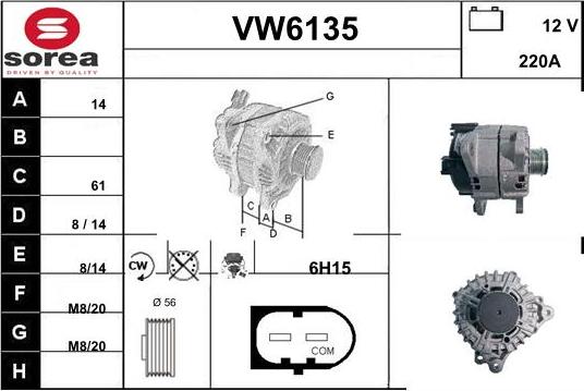 Sera VW6135 - Alternatore autozon.pro