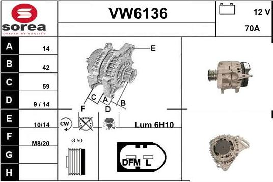 Sera VW6136 - Alternatore autozon.pro