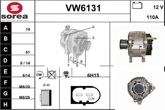 Sera VW6131 - Alternatore autozon.pro