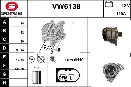 Sera VW6138 - Alternatore autozon.pro