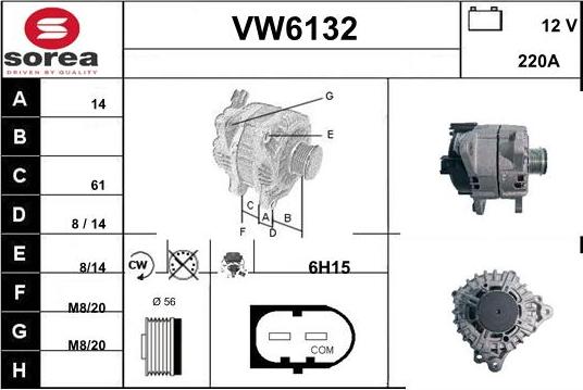 Sera VW6132 - Alternatore autozon.pro