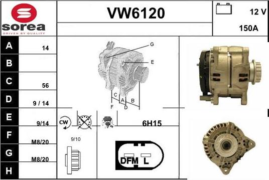 Sera VW6120 - Alternatore autozon.pro