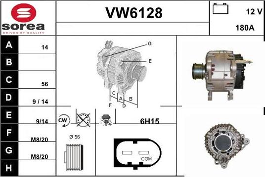 Sera VW6128 - Alternatore autozon.pro