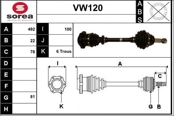 Sera VW120 - Albero motore / Semiasse autozon.pro