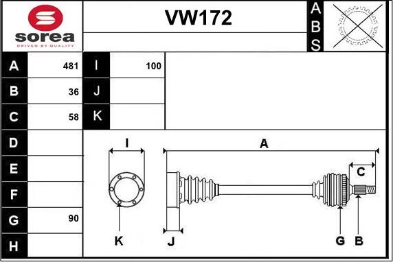 Sera VW172 - Albero motore / Semiasse autozon.pro