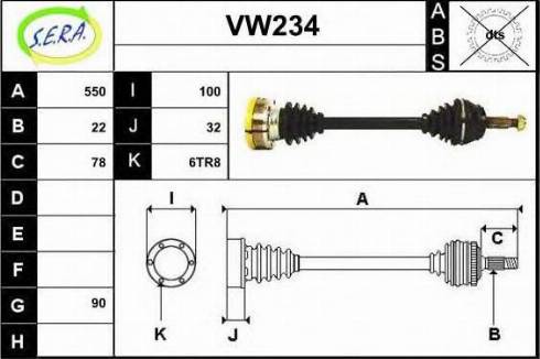 Sera VW234 - Albero motore / Semiasse autozon.pro