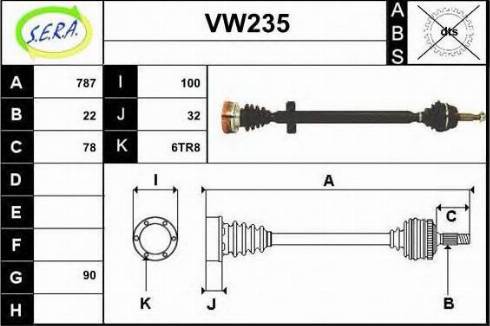 Sera VW235 - Albero motore / Semiasse autozon.pro