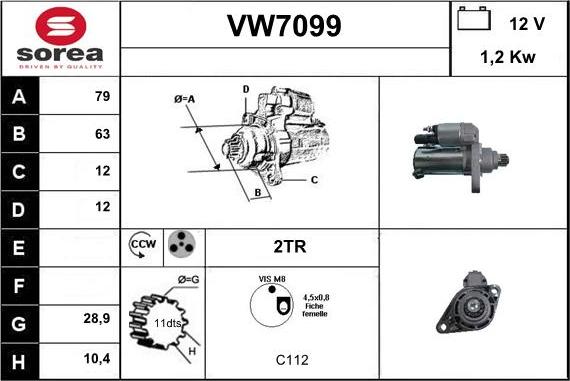 Sera VW7099 - Motorino d'avviamento autozon.pro