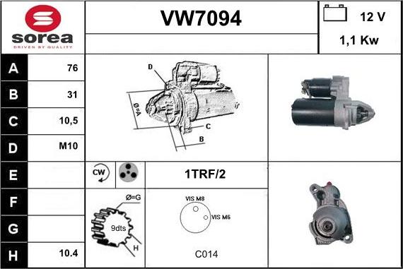 Sera VW7094 - Motorino d'avviamento autozon.pro