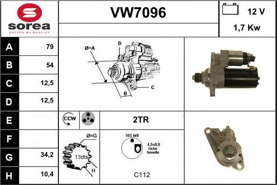 Sera VW7096 - Motorino d'avviamento autozon.pro