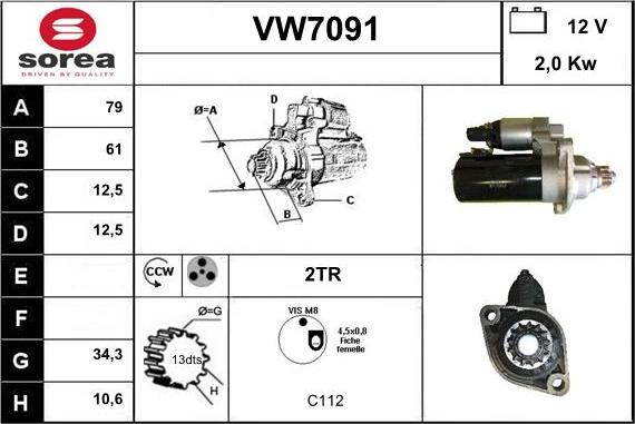 Sera VW7091 - Motorino d'avviamento autozon.pro