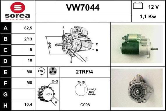 Sera VW7044 - Motorino d'avviamento autozon.pro