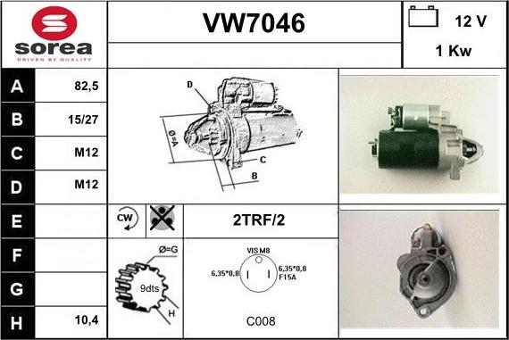 Sera VW7046 - Motorino d'avviamento autozon.pro