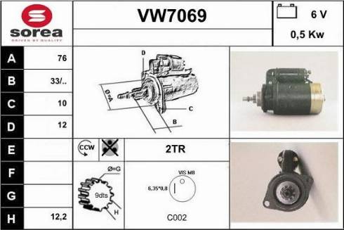 Sera VW7069 - Motorino d'avviamento autozon.pro