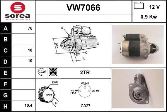 Sera VW7066 - Motorino d'avviamento autozon.pro