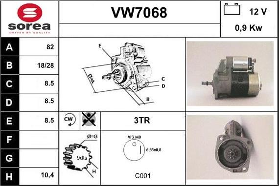 Sera VW7068 - Motorino d'avviamento autozon.pro