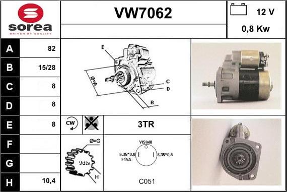 Sera VW7062 - Motorino d'avviamento autozon.pro