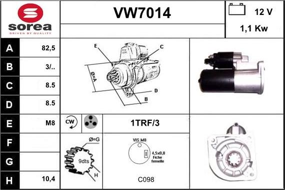 Sera VW7014 - Motorino d'avviamento autozon.pro