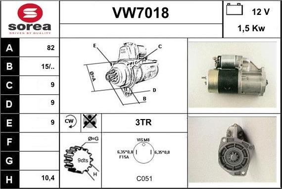 Sera VW7018 - Motorino d'avviamento autozon.pro