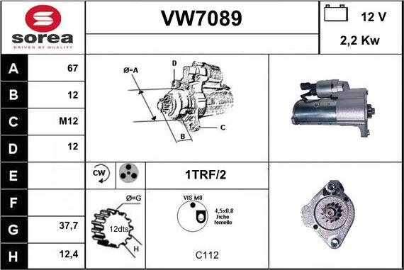 Sera VW7089 - Motorino d'avviamento autozon.pro