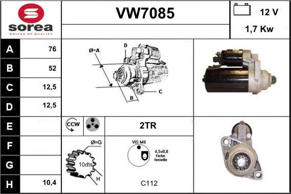 Sera VW7084 - Motorino d'avviamento autozon.pro