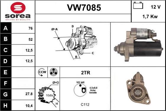 Sera VW7085 - Motorino d'avviamento autozon.pro