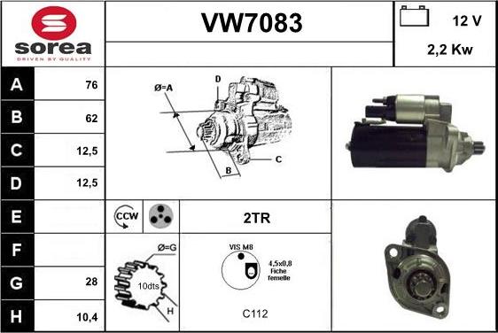 Sera VW7083 - Motorino d'avviamento autozon.pro