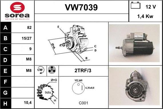 Sera VW7039 - Motorino d'avviamento autozon.pro