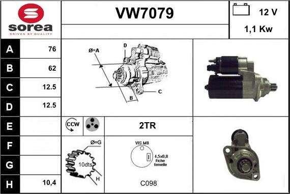 Sera VW7079 - Motorino d'avviamento autozon.pro