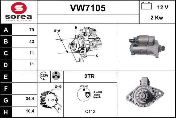 Sera VW7105 - Motorino d'avviamento autozon.pro